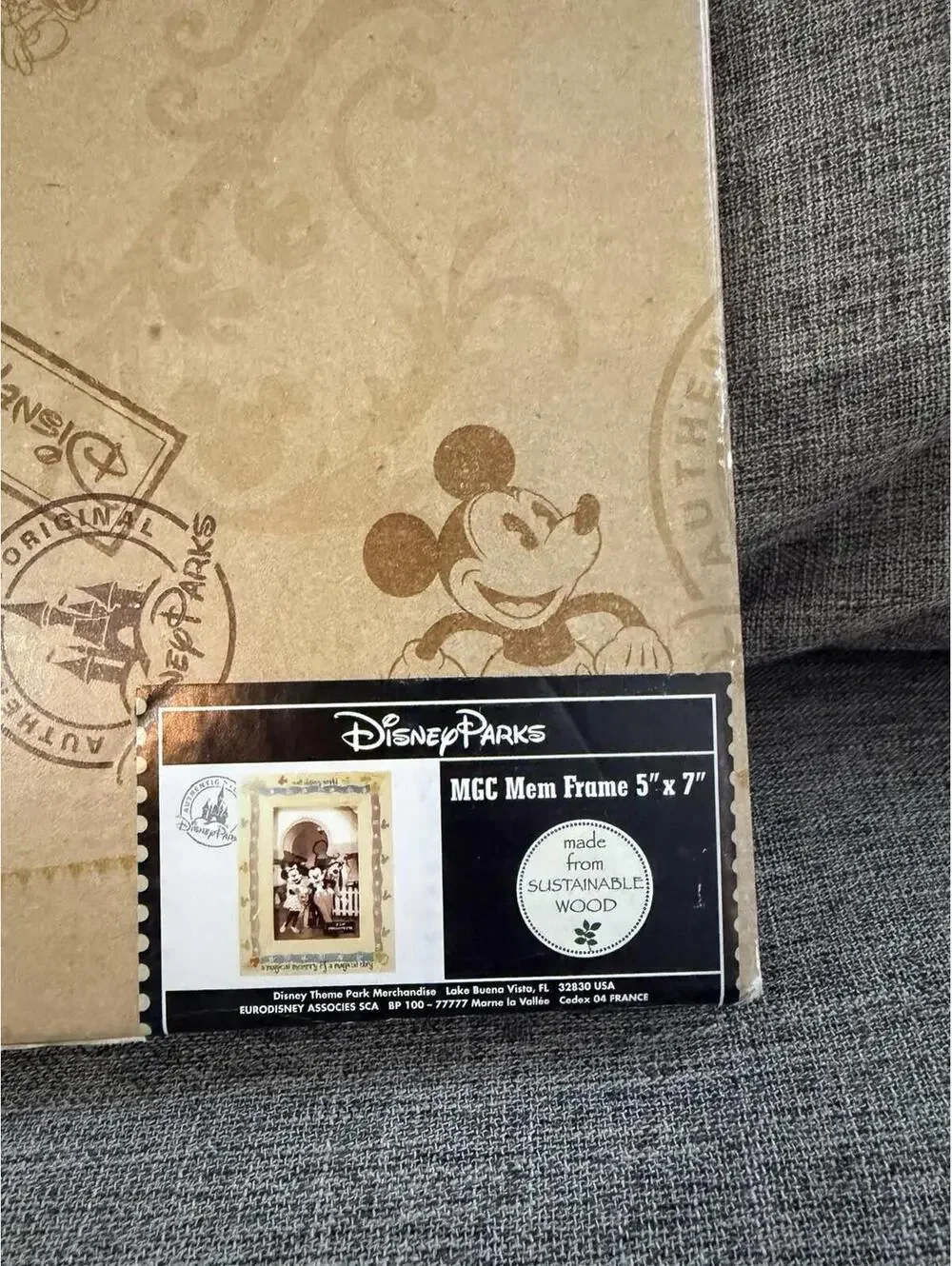 Disney Parks Wooden Photo Frame A Magical Memory of a Magical Day 5x7 New In Box